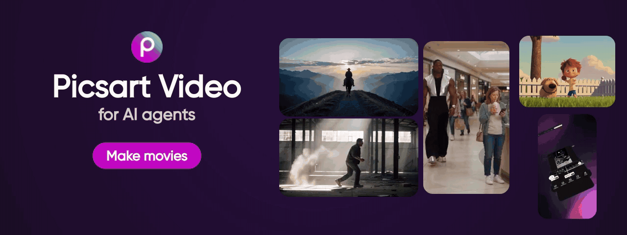 AI エージェント向け Picsart Video：映画、マイクロドラマ、モーションデザイン、リール、チュートリアルを作成